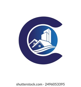 
Letter C vector logo template, Colorful Letter C logo, Real Estate, Building and Construction Logo Design Template Vector Icon
