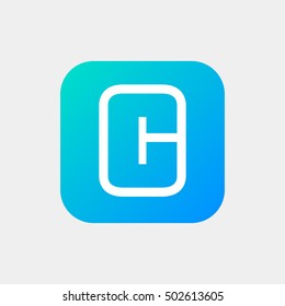 Letter C vector, logo. Useful as branding symbol, corporate identity, alphabet element, icon, clip art, and illustration.