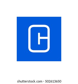 Letter C vector, logo. Useful as branding symbol, corporate identity, alphabet element, icon, clip art, and illustration.