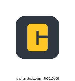 Letter C vector, logo. Useful as branding symbol, corporate identity, alphabet element, icon, clip art, and illustration.