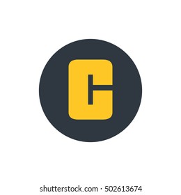 Letter C vector, logo. Useful as branding symbol, corporate identity, alphabet element, icon, clip art, and illustration.