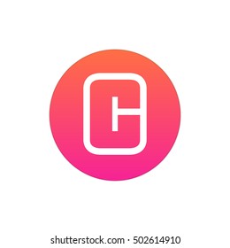 Letter C vector, logo. Useful as branding symbol, corporate identity, alphabet element, icon, clip art, and illustration.