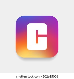 Letter C vector, logo. Useful as branding symbol, corporate identity, alphabet element, icon, clip art, and illustration.