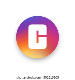 Letter C vector, logo. Useful as branding symbol, corporate identity, alphabet element, icon, clip art, and illustration.
