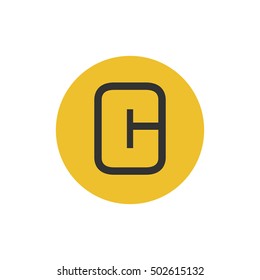 Letter C vector, logo. Useful as branding symbol, corporate identity, alphabet element, icon, clip art, and illustration.