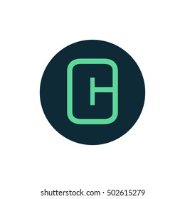 Letter C vector, logo. Useful as branding symbol, corporate identity, alphabet element, icon, clip art, and illustration.