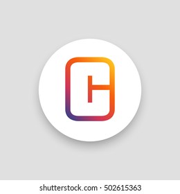 Letter C vector, logo. Useful as branding symbol, corporate identity, alphabet element, icon, clip art, and illustration.