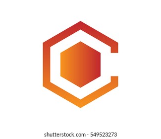 Letter C Vector Origami Logo Icon