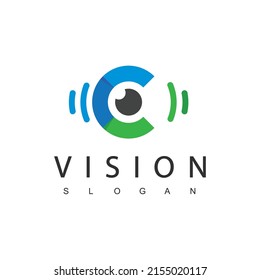 Letter C, Vision Logo Template