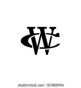 letter C and W monogram logo