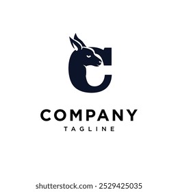 Letter C Wallaby logo icon vector