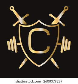 Letter C Warrior Logo Design Concept For Security, Safety and Defense Symbol