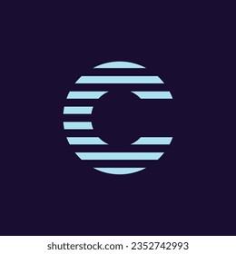 Letter C Wave Logo Design, Modern Logo Designs Vector Illustration Template Free Vector