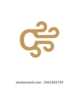 Letter C Wind logo icon vector template.eps