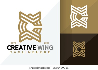 Letter C Wing Logo Icon Vector Design Illustration