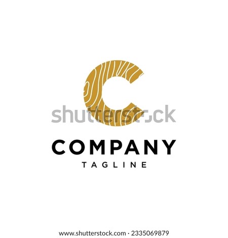 Letter C Wood carpentry logo icon vector template.eps