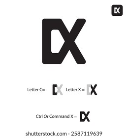 Letter C and X combine Creative Logo Design concept