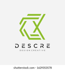 Letter C X logo design With Building For Construction Company. Modern logo with overlapping lines symbol. Vector design template elements for your application or corporate identity.- vector