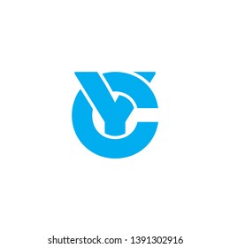 letter C Y icon logo design concept