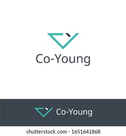 Letter C and Y simple, modern, and flat logo design template. Good for business