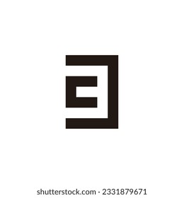 Letter c3 square geometric symbol simple logo vector