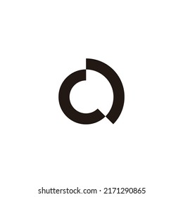 Letter ca ac c a, circle geometric symbol simple logo vector