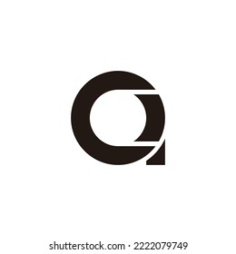 Letter ca ac c a circle, outline geometric symbol simple logo vector