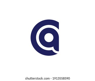letter ca and ac logo design vector template