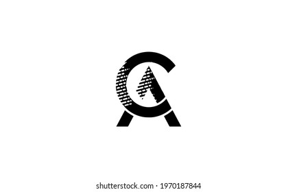 letter ca and ac logo design vector template