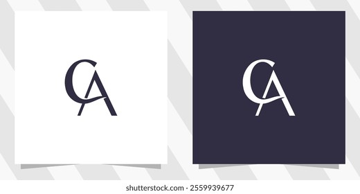 letter ca ac logo design vector