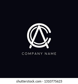 letter CA creative circle logo Vector