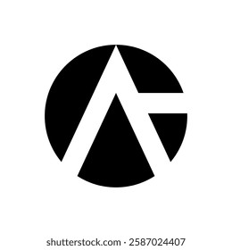Letter CA or GA creative circle monogram logo