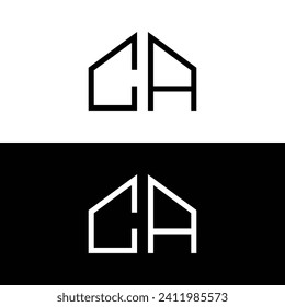 Letter CA Home Logo Design. Usable for Business Logo. Home Vector Logo