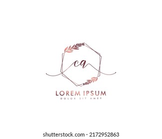 Letter CA Initial handwriting logo with signature and hand drawn style.