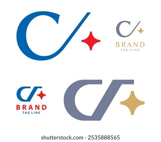 Letter CA Initial Vector Logo Art	