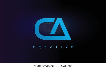 Letter CA logo design creative custom clean two alphabet logo
