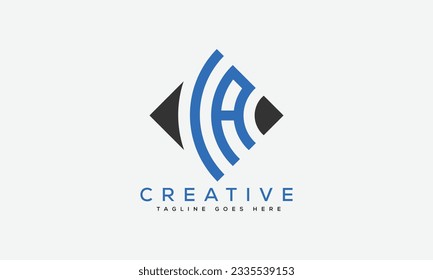 Letter CA logo design template vector illustration.