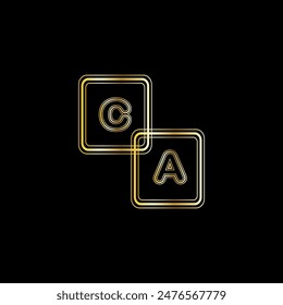 Letter CA logo design template with simple and unique