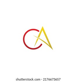 Letter CA logo design vector