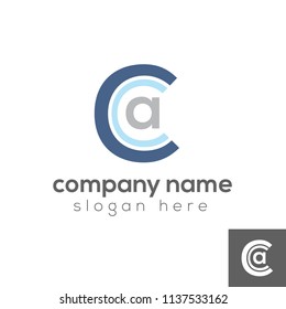 Letter CA logo template, Initial logo design
