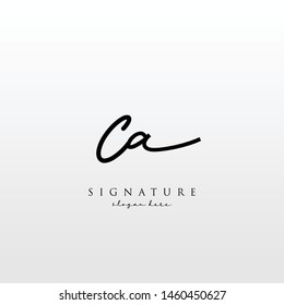 Letter CA Signature Logo Template - Vector