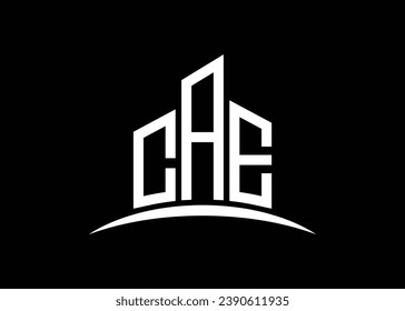 Letter CAE building vector monogram logo design template. Building Shape CAE logo.