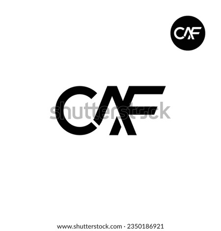Letter CAF Monogram Logo Design Foto stock © 
