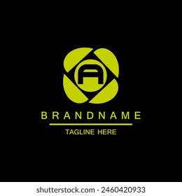 Letter A with Camera Lens Logo Design