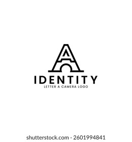 Letter A camera logo perfect for photography and videography logo.