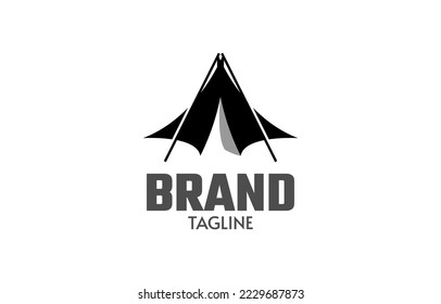 Plantilla de diseño de logotipo de camping de carta A