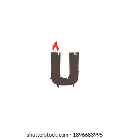 
Letter and candle logo design,  Minimal Line Letter Initial U Logo Design Template. Vector Logo Illustration. Unique modern elegant luxurious artistic. eps 10 editable inspirations