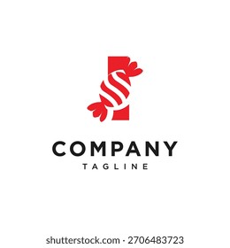 Letter I Candy Logo Icon Vector