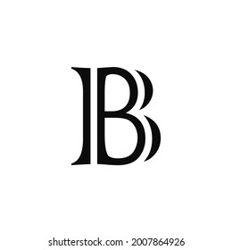 Letter Capital B Isolated On White Stock Vector (Royalty Free ...