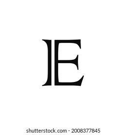 Letter Capital E isolated on white background